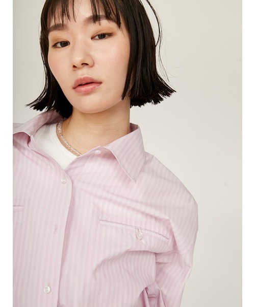 emmi(ストライプシャツ) emmi（エミ）の「【emmi atelier】カラーストライプシャツ