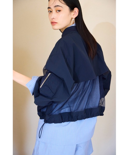 emmi ブラウス シャツ ストライプルーズシルエットシャツ