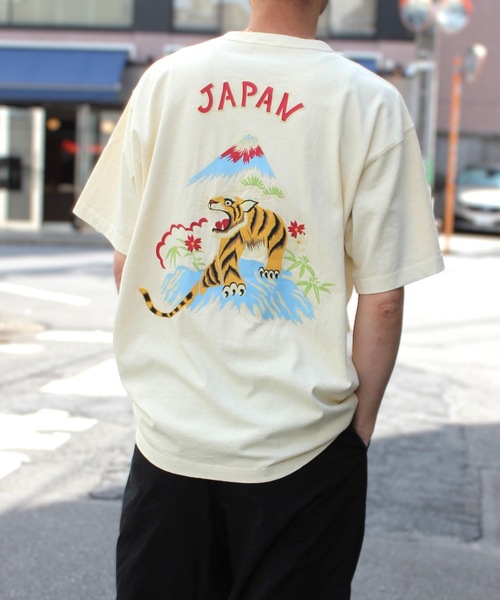 tシャツ HOUSTON / PIGMENT CRACKD PT SOUVENIR TEE（TIGER） / 22299 レディース メンズ HOUSTON tシャツ / PIGMENT CRACKD PT SOUVENIR TEE（TIGER