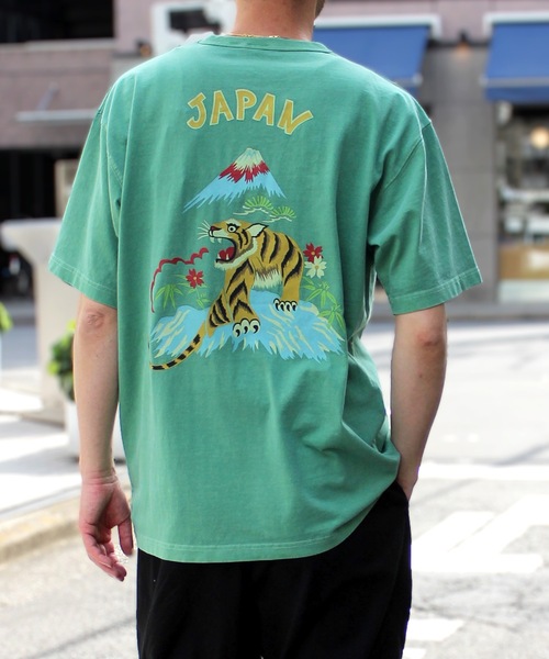 tシャツ HOUSTON / PIGMENT CRACKD PT SOUVENIR TEE（TIGER） / 22299 レディース メンズ HOUSTON tシャツ / PIGMENT CRACKD PT SOUVENIR TEE（TIGER