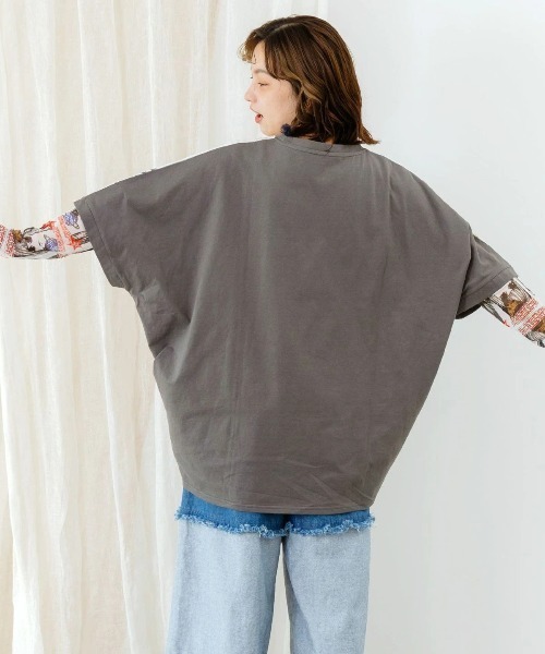 【新品】ScoLar スカラー 七分袖カットソー【M】チュニック ダークグレー 新品】ScoLar スカラー 七分袖カットソー【M】チュニック