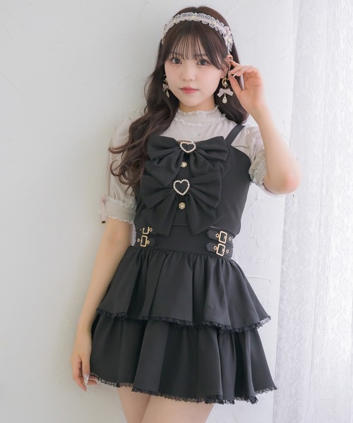 ROJITA(ロジータ) セットアップ ダブルリボンビスチェスカートセット ROJITA(ロジータ) セットアップ ダブルリボンビスチェスカートセット