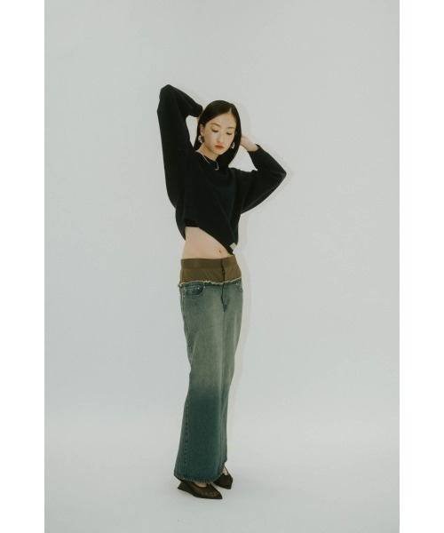 スカート Knuthmarf docking maxi denim skirt docking maxi denim skirt/2color | KNUTH MARF