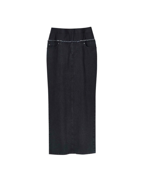 Knuth Marf ロングスカート Knuth Marf スカート docking maxi denim skirt : ZOZOTOWN