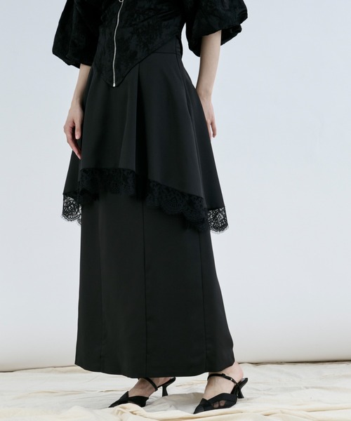 CRANK レイヤードスカート レース w closet スカート レースレイヤードスカート : ZOZOTOWN Yahoo