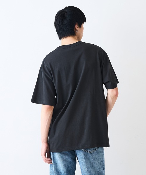 MEI ロゴ入り黒Tシャツ MEI tシャツ 「MEI/メイ」別注 アニマルプリント オーバーサイズ