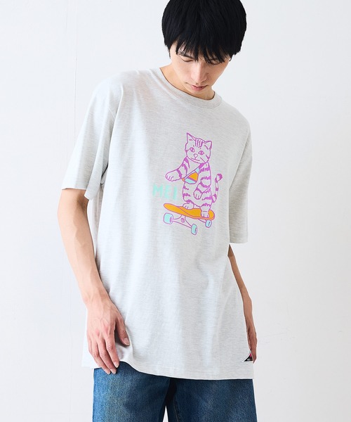MEI tシャツ 「MEI/メイ」別注 アニマルプリント オーバーサイズ