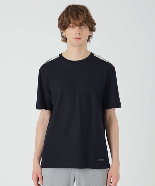 BLACK LABEL CRESTBRIDGE tシャツ ショルダーチェックハニカムT