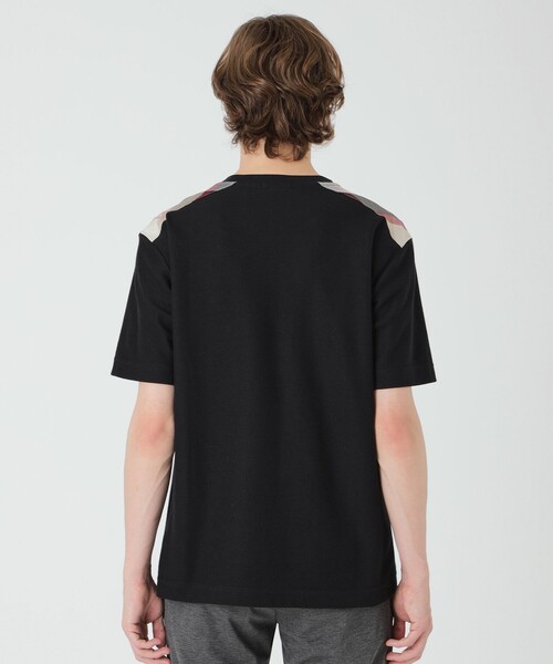 BLACK LABEL CRESTBRIDGE tシャツ ショルダーチェックハニカムT