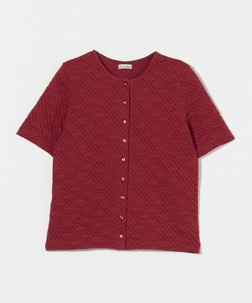 カーディガン 「Steven Alan」シュリンク ジャージー ハーフスリーブ カーディガン レディース