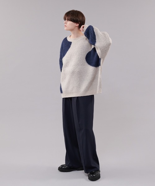 ONCILY（オンシェリー） 長袖ニット SMALL ネイビー メンズ : ZOZOTOWN