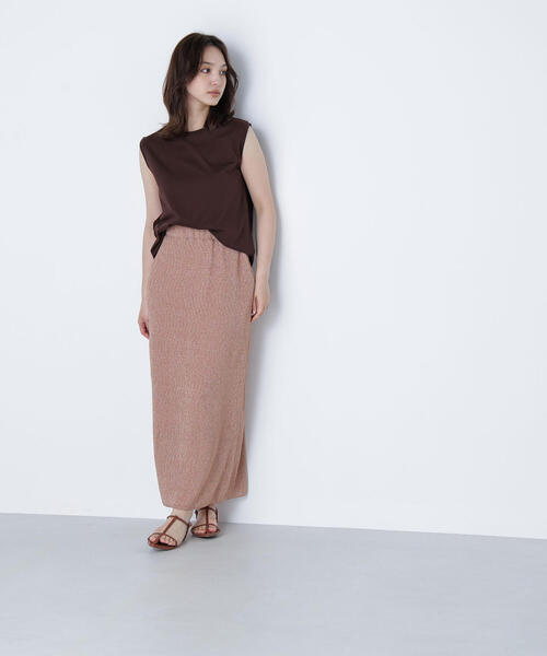 NATURAL BEAUTY BASIC スカート シアーラメリブナロースカート