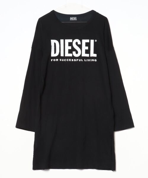 DIESEL◆長袖カットソー/S/--/BLK DIESEL 「DIESEL」 長袖カットソー SMALL ブラック レディース