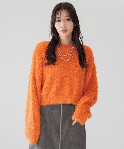 LOWRYS FARM（ローリーズファーム） 長袖ニット FREE オレンジ