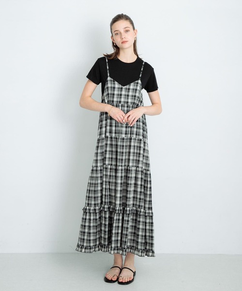 URBAN RESEARCH Sonny Label ワンピース 「UR TECH」チェック