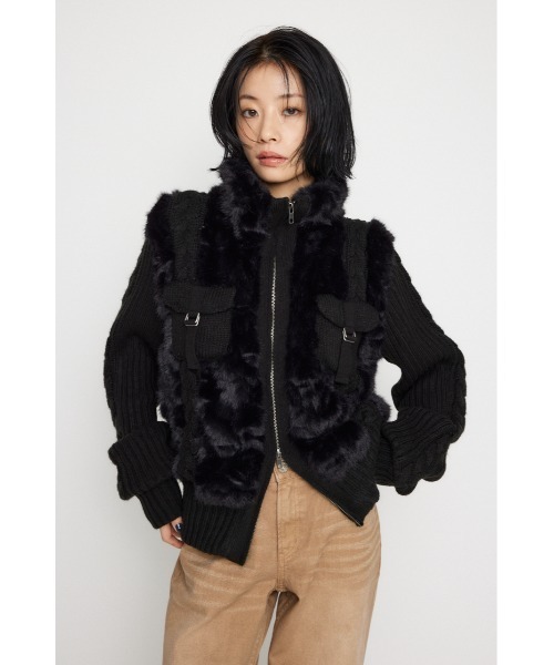 LAGUA GEM CORDUROY OVER ブルゾン　ラグアジェム　アウター LAGUAGEM ラグアジェム CORDUROY OVER ブルゾン カーキー 毛皮