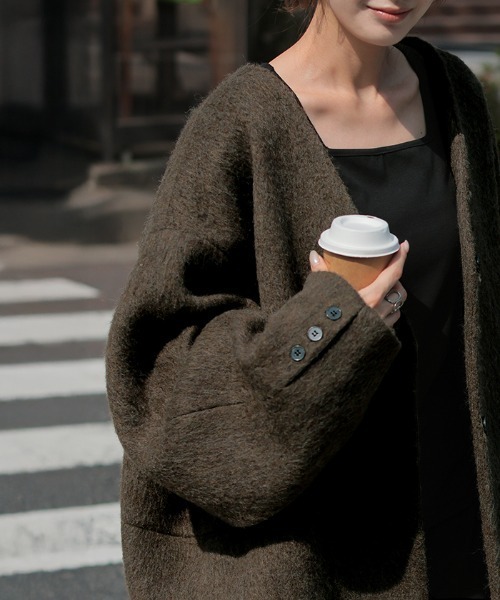 HUG.U（ハグユー） ジャケット ノーカラージャケット シャギードルマン