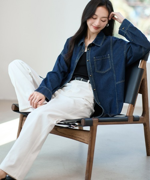 HANDO デニムジャケット gジャン オーバーデニムジャケット シンプル