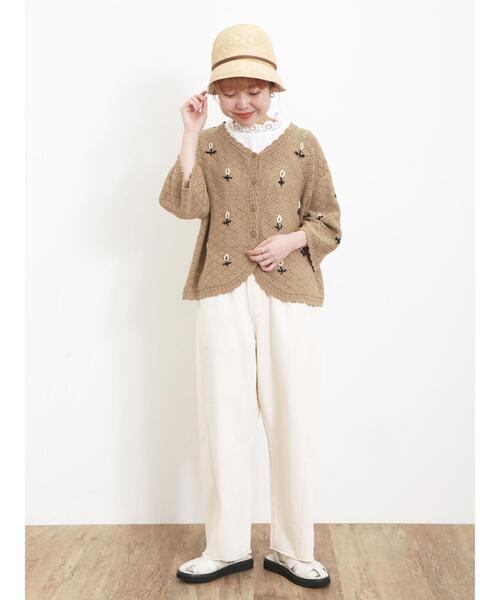 「Samansa Mos2」 ストローハット F ブラウン レディース_画像5