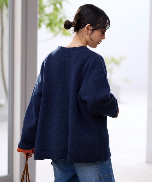 THE CRAFT CREW PRODUCTS カーディガン ウォッシャブル 裏配色