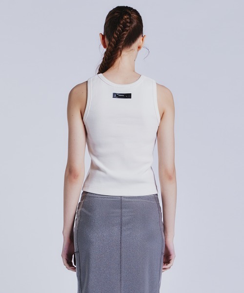 「ESSENTIAL」 ノースリーブトップス 36 オフホワイト レディース_画像2