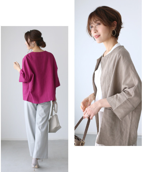 「Ehre style」 7分袖ブラウス FREE ブラック レディース_画像5