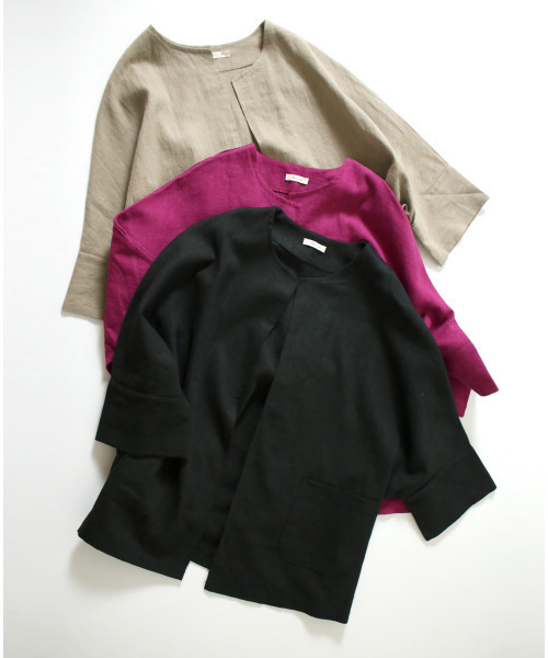 「Ehre style」 7分袖ブラウス FREE ブラック レディース_画像7