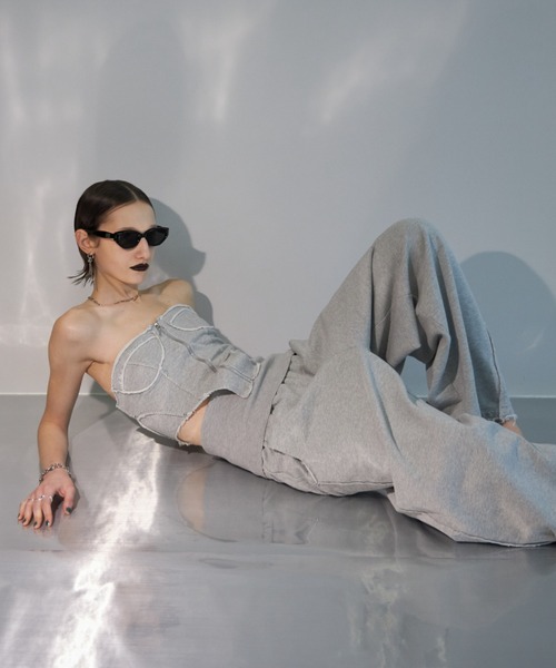 グレー ワイドパンツ スウェット JOSE MOON グレー ワイドパンツ スウェット JOSE MOON