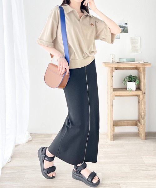 「Java」 半袖ポロシャツ X-LARGE ホワイト レディース_画像6