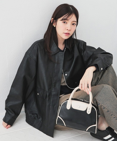 Honeys ブルゾン アウター 合皮ブルゾン レディース : ZOZOTOWN