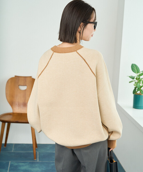 シートーキョー ニット セーター 長袖 バックテール 1 イエローベージュ Vネック2wayニットプルオーバー(F GREY): トップス │ ETRE TOKYO