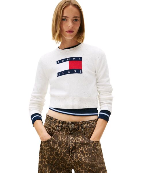 TOMMY JEANS（トミー・ジーンズ） ニット セーター スパークルフラッグ