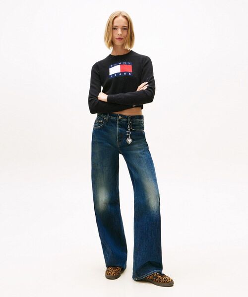 TOMMY JEANS（トミー・ジーンズ） ニット セーター スパークルフラッグ