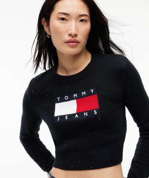 TOMMY JEANS（トミー・ジーンズ） ニット セーター スパークルフラッグ