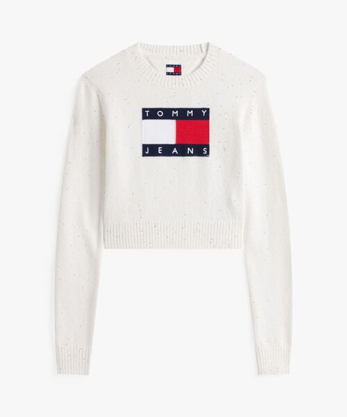 TOMMY JEANS（トミー・ジーンズ） ニット セーター スパークルフラッグ