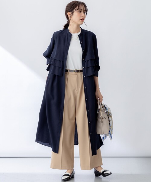 「組曲」 半袖ワンピース S2 ブルー レディース_画像5