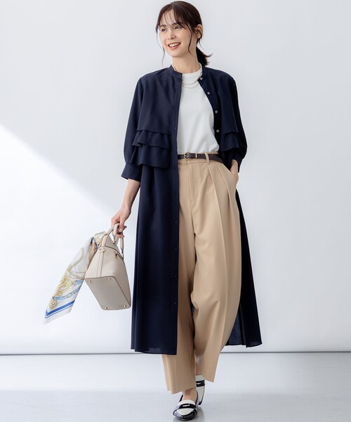 「組曲」 半袖ワンピース S2 ブルー レディース_画像7