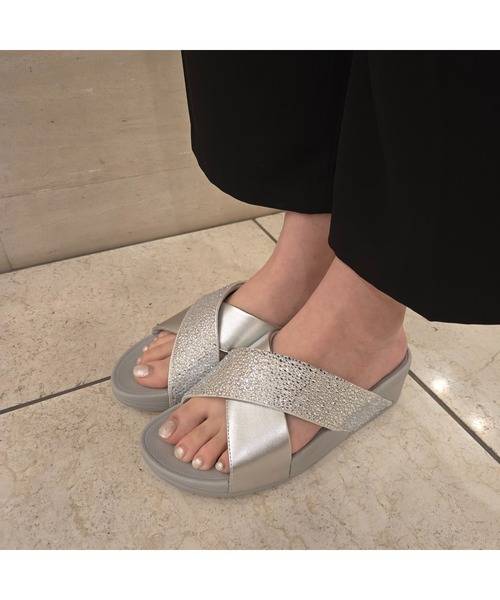 「fitflop」 フラットサンダル US7 ネイビー レディース_画像5