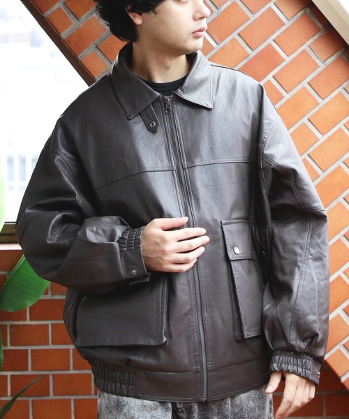 Beautiful Harmony ブルゾン アウター ボア衿脱着G1PUブルゾン メンズ