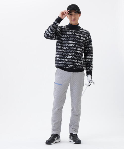ニューバランスゴルフ ニットスウェット ブルー×ブラック ストレッチ l ニューバランスゴルフ ニットスウェット ブルー×ブラック ストレッチ l