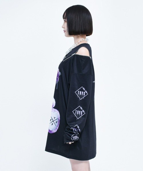 トラバス 長袖フリー TRAVAS TOKYO（トラバストーキョー） 長袖カットソー FREE ブラック