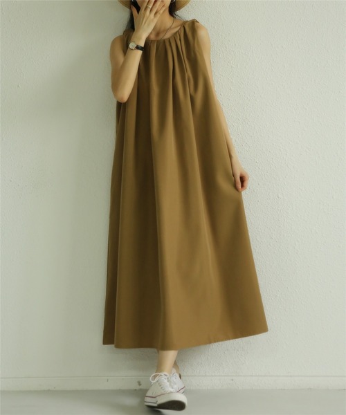 「MAISON DE THERESE」 ノースリーブワンピース FREE ネイビー レディース_画像2