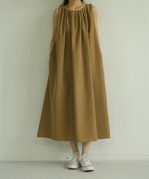 「MAISON DE THERESE」 ノースリーブワンピース FREE ネイビー レディース_画像3