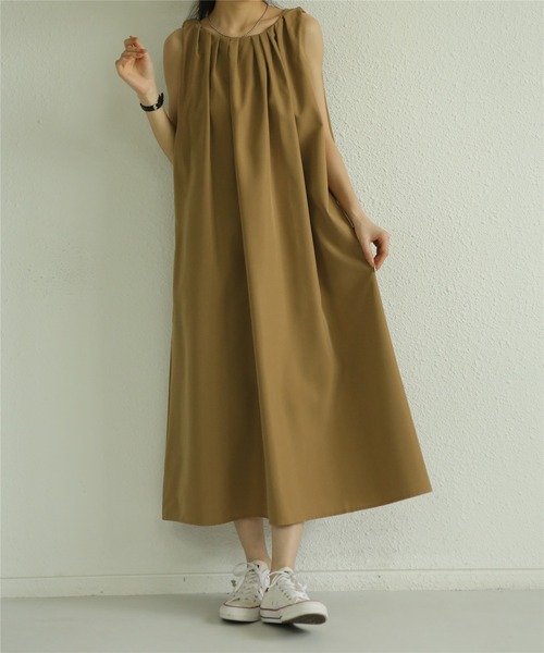 「MAISON DE THERESE」 ノースリーブワンピース FREE ネイビー レディース_画像4