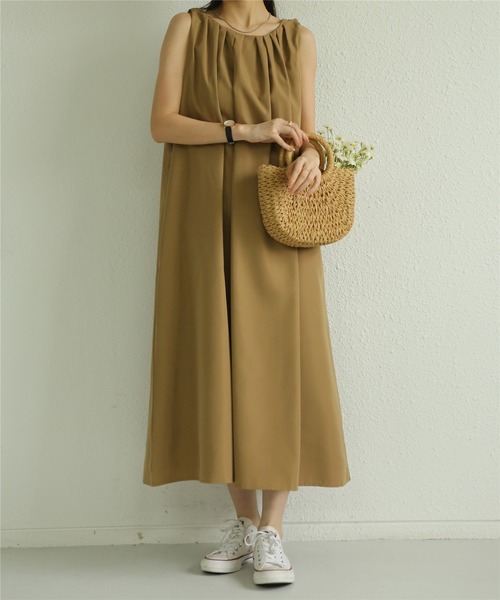 「MAISON DE THERESE」 ノースリーブワンピース FREE ネイビー レディース_画像7