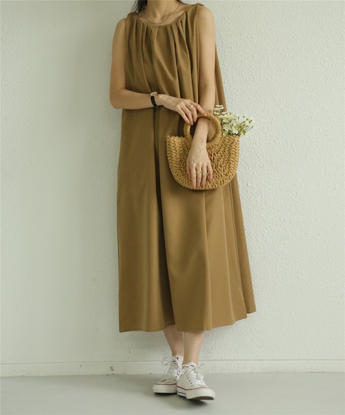 「MAISON DE THERESE」 ノースリーブワンピース FREE ネイビー レディース_画像8