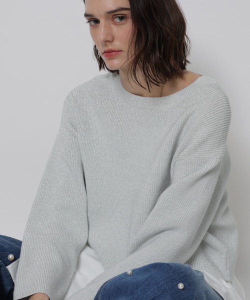 「CADUNE」 長袖ニット 38 ホワイト レディース_画像9