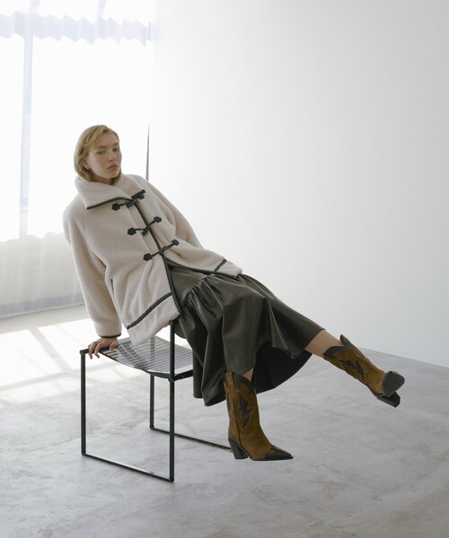 「Firsthand」 ダッフルコート M ブラウン レディース_画像4