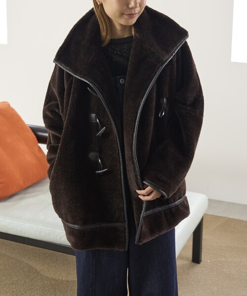 「Firsthand」 ダッフルコート M ブラウン レディース_画像5