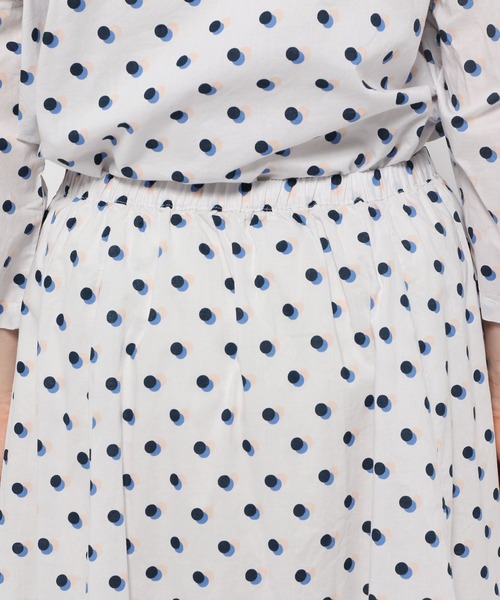 「ichi」 フレアスカート FREE ネイビー レディース_画像5